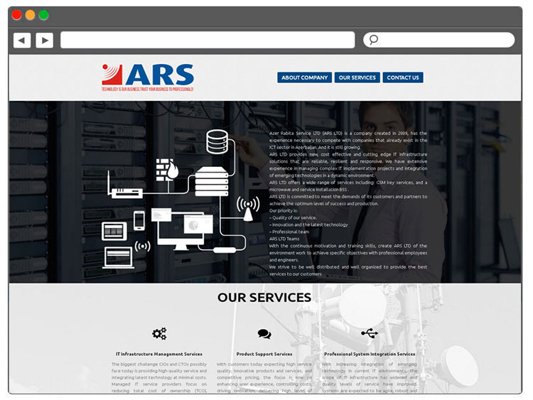 Azer Rabita Servis şirkəti üçün Landing Page / Landing Page для компании Azer Rabita Service